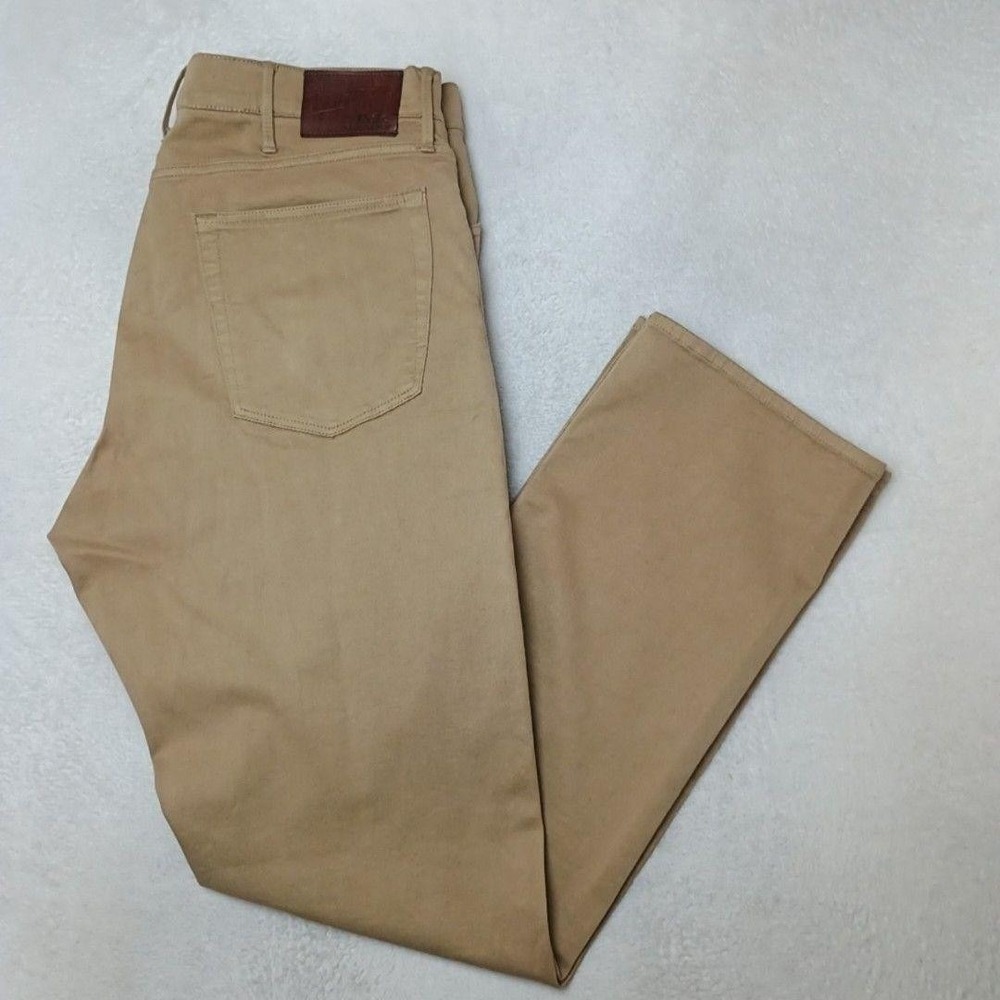 Polo Ralph Lauren Jeans Mens 38x34 Beige Prospect Straight Stretch 5-Pocket Work